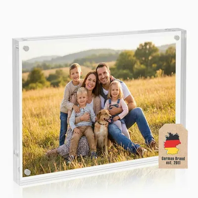 Immagine prodotto di Cornice magnetica in acrilico Intirilife - 10,2 x 15,3 x 2 cm - Cornice per foto, senza cornice, trasparente