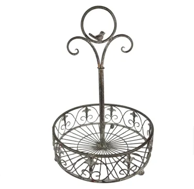 Produktbild von Clayre & Eef Aufbewahrungskorb Ø 33x49 cm Grau Grün Eisen