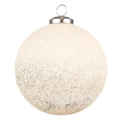 Produktbild von Clayre & Eef Weihnachtskugel Ø 12 cm Beige Glas