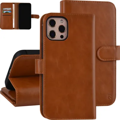 Produktbild von UNIQ Accessory Book type case iPhone 12 Pro Max - Brown - PolyurethanLeather