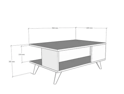 Produktbild von Skye Decor, Yuka - Travertine, Couchtische, Travertin, 90 x 39,5 x 60 cm