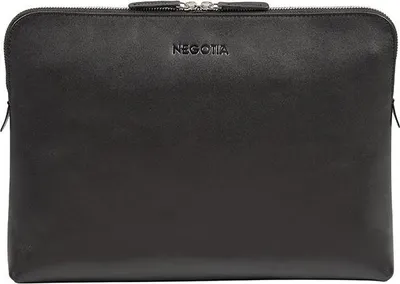 Immagine prodotto di Negotia Mantle, custodia in pelle per laptop da 14 pollici, colore nero – custodia, fodero, portafoglio per MacBook