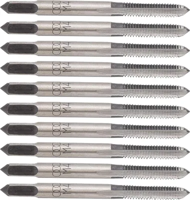 Obrázok produktu pre 10 ks metrických kohútikov Manuálne M4 z uhlíkovej ocele Hardware Strojové náradie Priemyselné potreby