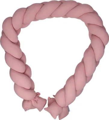 Produktbild von MamaLoes Soft Baumwolle Hellrosa 210 cm geflochtener Bettschutz