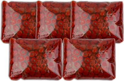 Produktbild von Food-United ungefüllte eingelegte Paprika Kirschpaprika 5x 2,5 KG südafrikanische Kirschpaprika aus Südafrika von CARARA, cherry peppers für Antipasti-Platten Pizza-Toppings Käse-Füllungen