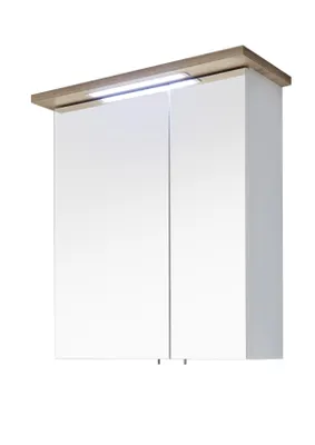 Produktbild von Pelipal Spiegelschrank 84-I mit LED Beleuchtung weiß/eiche 60 x 72 cm