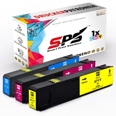 Produktbild von 3x Kompatibel HP 971XL Druckerpatronen Cyan, Magenta, Gelb für HP Officejet Pro X476