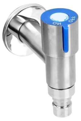 Produktbild von Edelstahl-Wasserhahn für Waschmaschine und Waschbecken, Wandmontage, G1/2, Verlängert