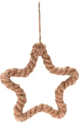 Produktbild von Metallstern, umwickelt mit Juteseil, wählbar in den Größen 25 bis 50cm | Dekostern aus Jute, Größe:25 cm