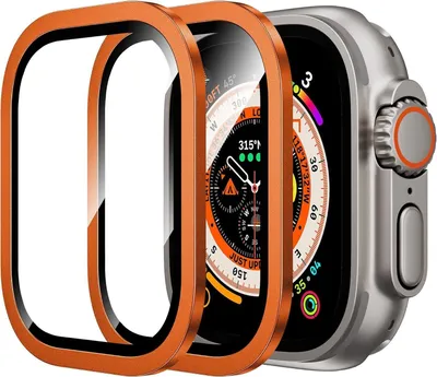 Immagine prodotto di 2X vetro protettivo per Apple Watch Ultra 2 / Ultra 49mm titanio arancione screen protector