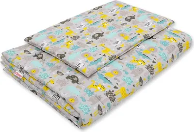 Obrázek produktu pro 2dílná souprava do dětské postýlky - potahová souprava - prodyšná a měkká do postýlky nebo kolébky 120x90 cm