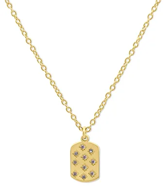 Produktbild von CO88 Collection – 8CN-26453 – Gliederkette mit Anhänger mit Zirkonia-Steinen – 2 mm – 40 + 5 cm – goldfarben