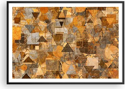 Produktbild von Gerahmtes Poster - Schwarzer Rahmen - Abstraktion modern - 100x70 cm - Wand Bild - Wanddeko - Wandbilder - Kunstposter - Wandposter - Bilderrahmen - Bilder - Kunstdruck - Wandbild - P2BAA100x70-4021