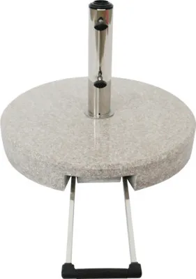 Produktbild von Sonnenschirmständer SOLUNA 50 kg, Granit hellgrau, rund