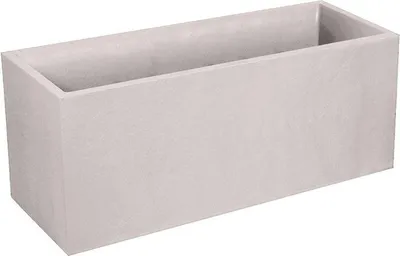 Image de Jardinière EDA Volcania 98 L, Intérieur Extérieur, Décor Pierre, 99,5 x 39 x 43 cm, Beige Calcaire