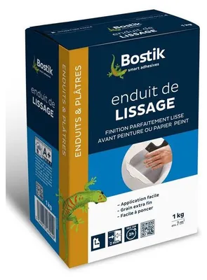 Image de Enduit Lissage Poudre 1kg Préparation De Surface Murale - Bostik