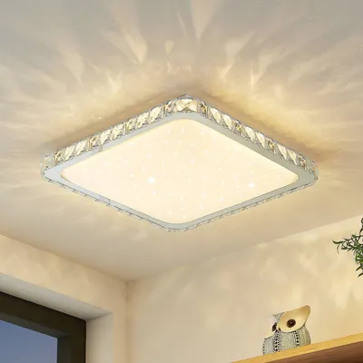 Produktbild von Lindby LED-Deckenlampe Lorand, Kristalle, CCT, Fernbedienung
