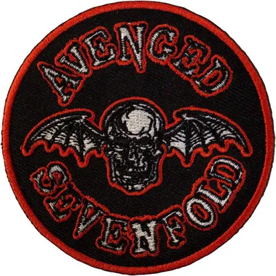 Image de Avenged Sevenfold - Totenkopf Fledermaus - Ecusson thermocollant, tissu tissé RO12860 (taille unique) (Noir/Orange/Blanc)