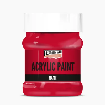 Produktbild von PENTART Acrylfarbe matt, 230 ml, Lippenstiftrot