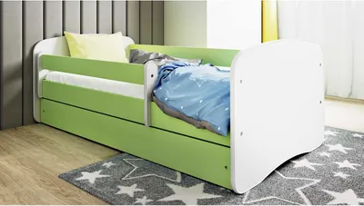 Produktbild von Babybett in Grau, 80 x 160 cm, ohne Schublade, mit Matratze