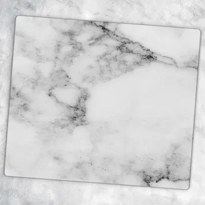 Produktbild von Glas-Herdabdeckplatten Glaskeramikkochfeld-Abdeckung Spritzschutz Glas 60 cm x 52 cm - Weisser Marmor