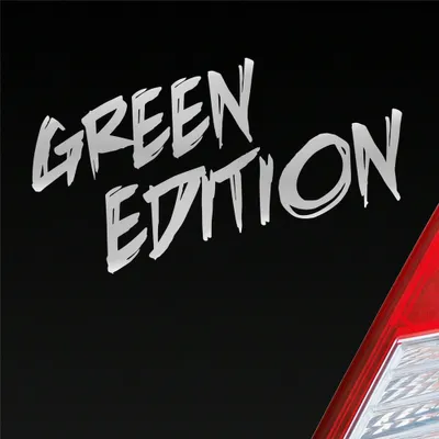 Produktbild von Auto Aufkleber Green Edition Auto Car Tuning Motorrad 15x7 cm Silber Sticker Heckscheibenaufkleber