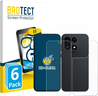 Produktbild von 6x Für OnePlus 15 (Display+Rückseite) Schutzfolie BROTECT Displayschutz Display Schutz Folie Klar Transparent
