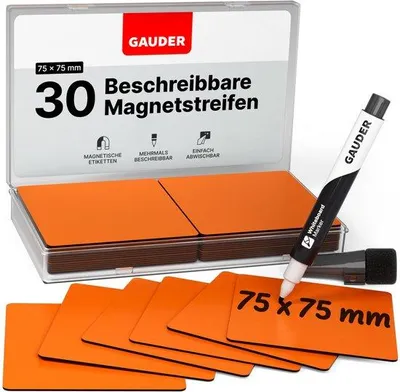 Obrázok produktu pre Magnetické štítky, 30 ks, 75 x 75 mm, na biele tabule a chladničky