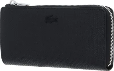 Produktbild von LACOSTE Leder Geldbörse Chantaco Classics Slim Zip Wallet Noir schwarz