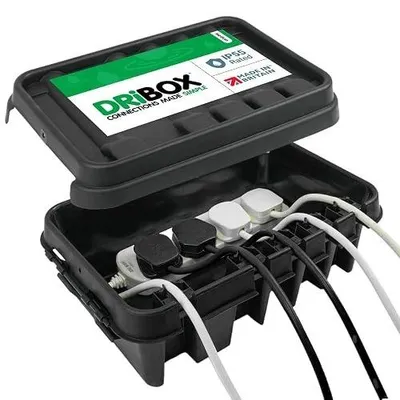 Zdjęcie produktu dla Skrzynka przyłączeniowa dribox IP55 czarna wodoodporna na zewnątrz