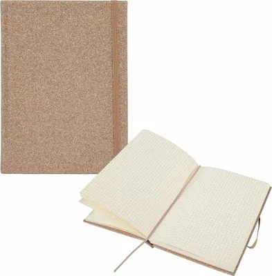 Produktbild von Notizbuch Glitter champagner kariert, 140 x 200 mm, 192 Seiten, 100 g,
