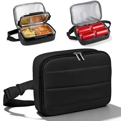 Isolierte Lunchtasche 24x18x6 cm, wasserdicht, Oxford-Stoff