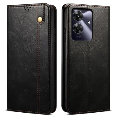 Immagine prodotto di Custodia per Realme Note 60 in pelle flip case portafoglio con funzione stand nero