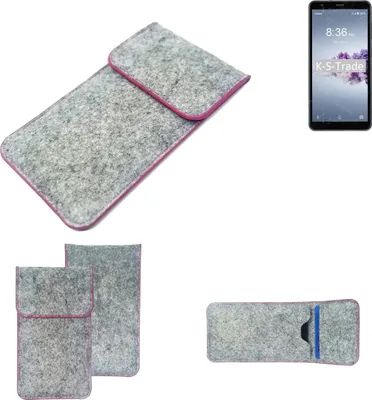 Produktbild von K-S-Trade Handy Schutz Hülle kompatibel mit ZTE Blade A3 Prime Schutzhülle Handyhülle Filztasche Pouch Tasche Case Sleeve Filzhülle hellgrau