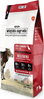 Obrázek produktu pro Suché krmivo pro psy Monobiałkowa Hovězí, pro dospělé psy, 12 kg