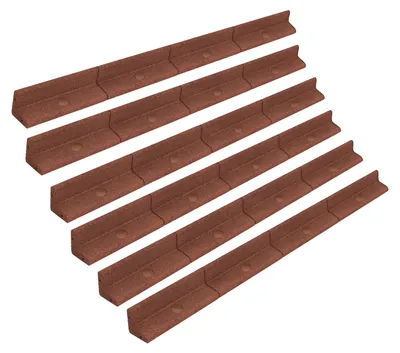 Produktbild von Terrakotta Gummi Rasenkante, 7,2m Länge, 8,5cm Höhe, UV-beständig, wetterfest