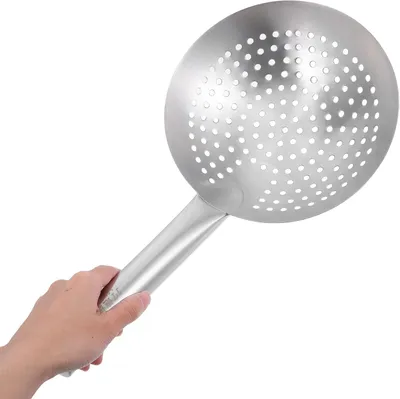 Produktbild von Schaumlöffel aus Edelstahl, 20 cm, mit feinem Sieb und Silberschutz