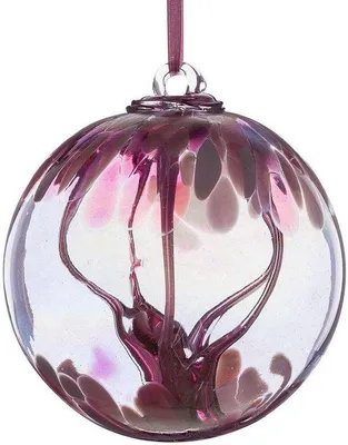 Produktbild von Dekorative Glaskugel für das Kinderzimmer - Rosa mit Glitzer