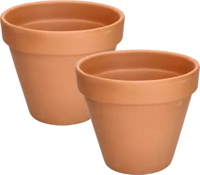Produktbild von Set von 2 Terrakottablumentöpfen - 19 cm - geeignet für drinnen und draußen