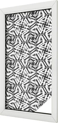 Obrázok produktu pre Vitrážová fólia na okno - 100x100 cm - vitrážový vzor - nepriehľadná dekoratívna fólia na ochranu súkromia - samolepiaca, ochrana proti UV žiareniu - geometrické listy