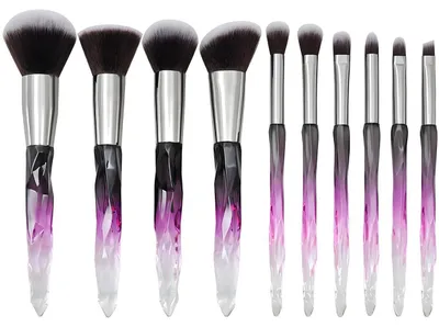Produktbild von Make-up Pinsel KR-40044 Set - 10 Stück Transparent/Schwarz KP40044
