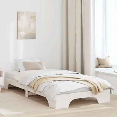 Obrázok produktu pre Maison Exclusive – rám postele biely 80 x 200 cm masívne borovicové drevo