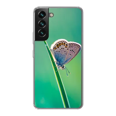 Produktbild von MuchoWow® Handyhülle Schutzhülle Hülle für Samsung Galaxy S22 Schmetterling - Gras - Licht Silikon Softcase Handy Hülle - Mobiltelefonhülle