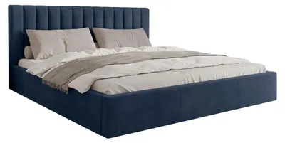 Produktbild von MIRJAN24 Polsterbett Cosmo, Doppelbett mit Bettkasten, Ehebett, Gasdruckfeder, Lattenrost (Farbe: Fresh 11, Größe: 200x200 cm)