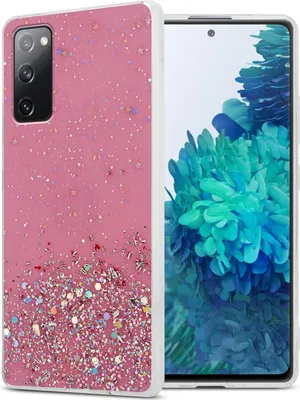 Image de Cadorabo Housse pour Samsung Galaxy S20 FE Housse de protection en rose Housse de téléphone portable TPU Etui Glitter Cover Case Glitter