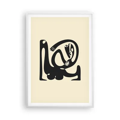 Produktbild von Gerahmtes Poster - Weißer Rahmen - Surreal Charakter Kontrast - 70x100 cm - Wand Bild - Wanddeko - Wandbilder - Kunstposter - Wandposter - Bilderrahmen - Bilder - Kunstdruck - P2WPA70x100-4615