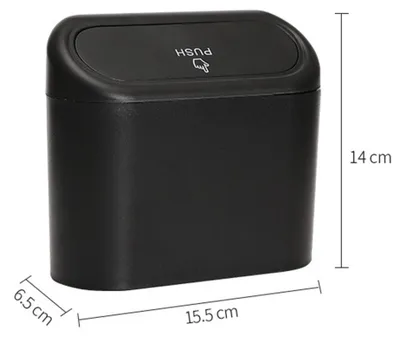 Image de Poubelle suspendue pour voiture Poubelles automobiles portables Poubelle étanche pour véhicule avec couvercle à pousser pour voiture, bureau, maison