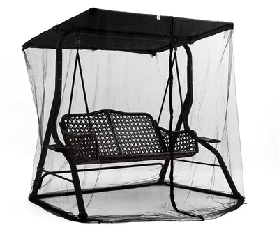Immagine prodotto di INF Zanzariera Dondolo Doppio 125x155x200cm Poliestere Nera Giardino