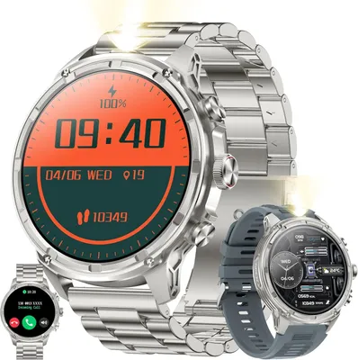 Produktbild von ZPIMY 1.85" AMOLED Herren Smartwatch mit Telefonfunktion, 710 mAh Akku, 5ATM Wasserdicht, Fitnessuhr mit 123 Sportmodi