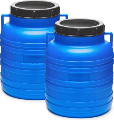 Produktbild von Garronda 2x Plastikfass Lebensmittelfass Sauerkrautfass Hobbock Garten GD-0078